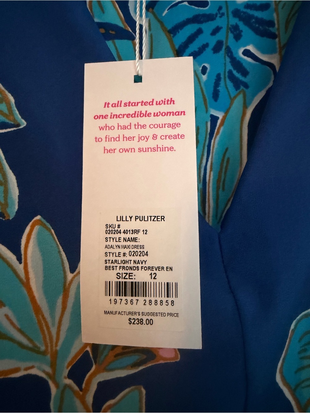 Lilly Pulitzer Blue Floral V-Neck Dress - Picture 4 of 7